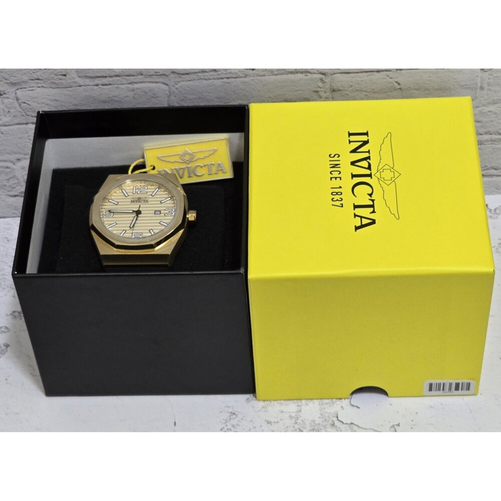 Invicta Huracan Men's Watch 48mm Black Strap Gold Case 45775 Brand New - Picture 2 of 6